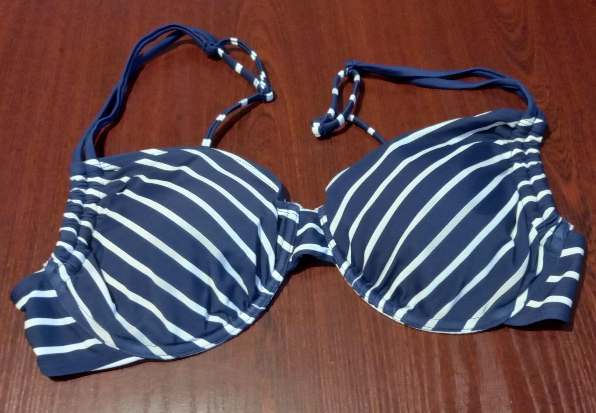 Damskie bikini biało-niebieskie - obrazek 3